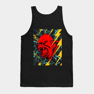 big gorilla and so angry and strong with thander and black background thats cool be strong Tank Top